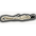 White Light Cord - Snap-In Black Metal Clip